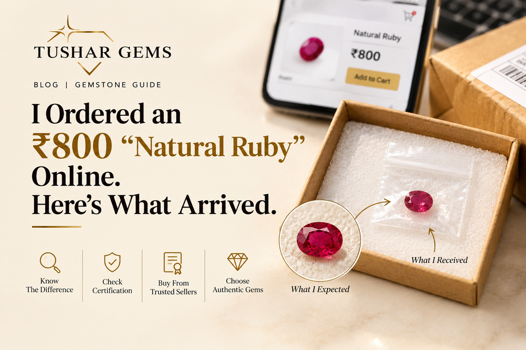 ₹800 natural ruby online: expectation vs reality | Tushar Gems