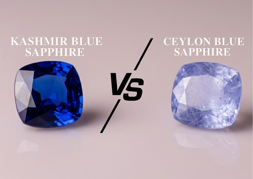 Kashmir vs ceylon blue sapphire . A complete comparison
