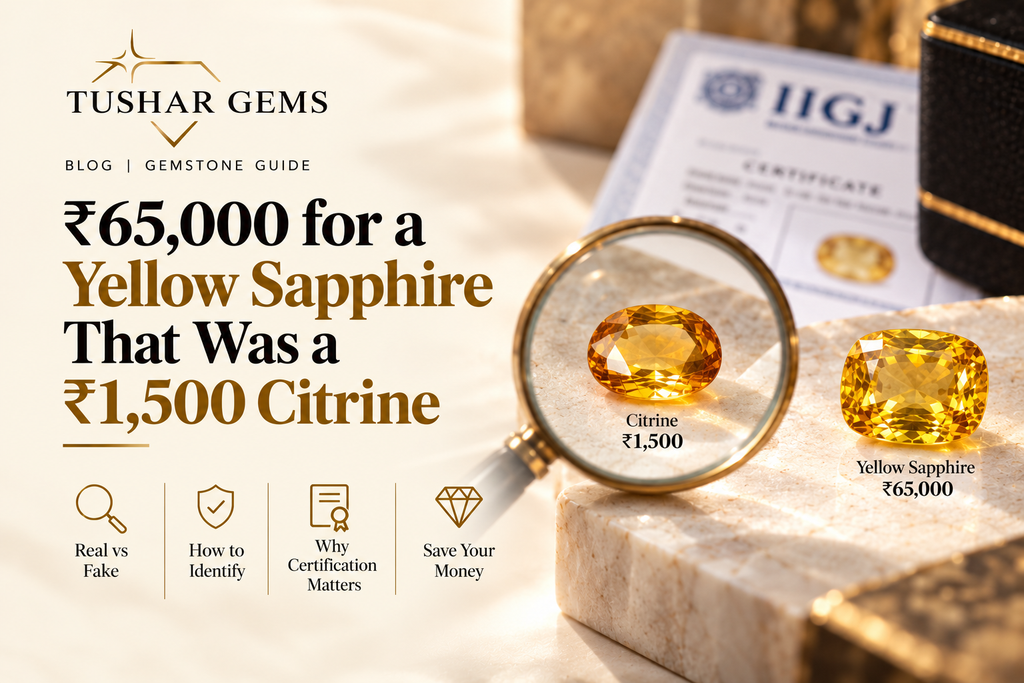 Citrine vs yellow sapphire (Pukhraj): know the difference before you buy | Tushar Gems
