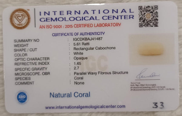 Natural White Coral: The Symbol of Peace and Strength Summary No IGCDKBAJ41487 image 2