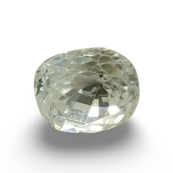 Natural White Zircon| Certified | Oval|Certificate No.: IGCDKBAJ46144 image 0
