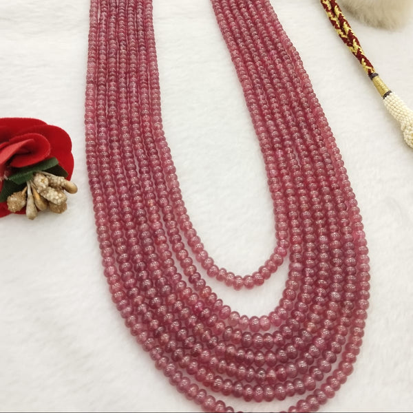 Natural Seven Line Beaded Ruby Necklace: A Symbol of Elegance and Passion image 4