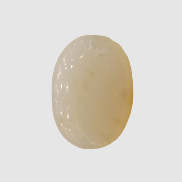 Natural White Opal 5.22 Ratti| Oval Cabochone | Certified No. IGCDKBAJ43011 image 1