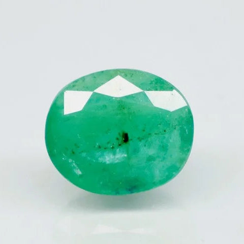 Natural Emerald | Govt. Lab Certified |Oval Mixed Cut | Green Report No.10210D41260 image 0