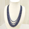 Natural 5 Line Blue Sapphire Necklace image 1