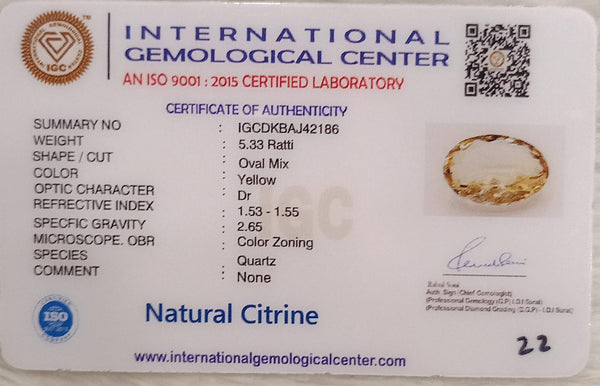 Natural Citrine: The Stone of Abundance and Optimism Summary No IGCDKBAJ42186 image 2