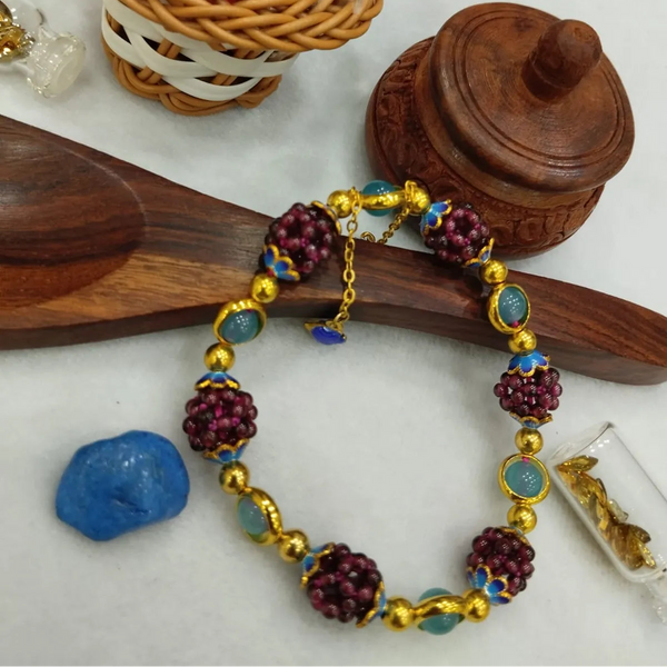 Brown Premium Grape Garnet Protection Strength Wearer From Negativity Bracelet For Men & Women image 6