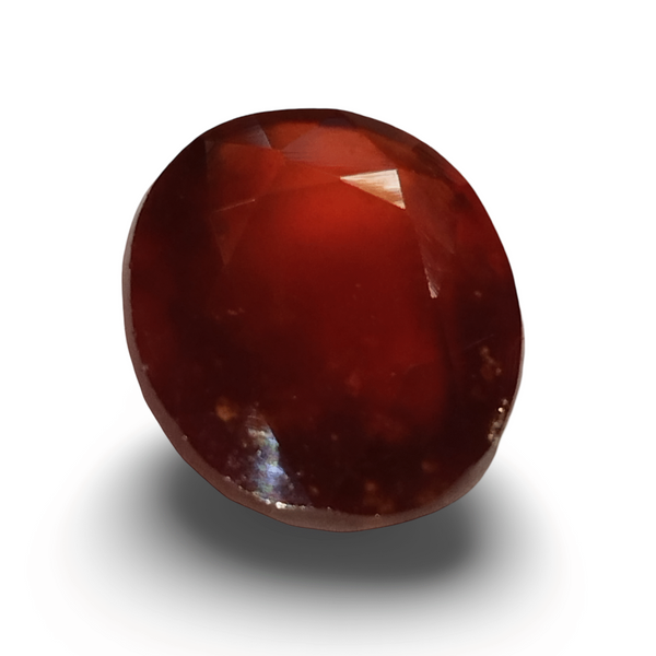 Natural Hessonite Garnet | Oval Mixed Cut | Brownish Orange Gemstone Certificate Number: IGCDKBAJ42754 image 1