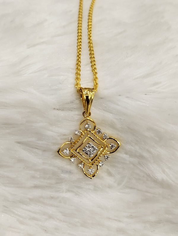 Elegant Diamond Pendant in 14K Gold – 0.19 Carat image 0