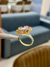 Radiant Tourmaline & Diamond Ring in 14K Gold image 2