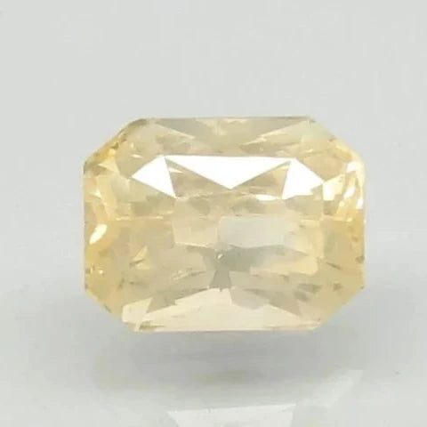 Natural Yellow Sapphire (Pukhraj) rectangle mixed cut loose gemstone, report no. 6758D26138