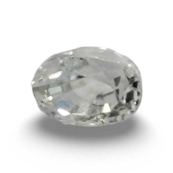 Natural White Zircon oval cut loose gemstone, IGC certified IGCDKBAJ46143