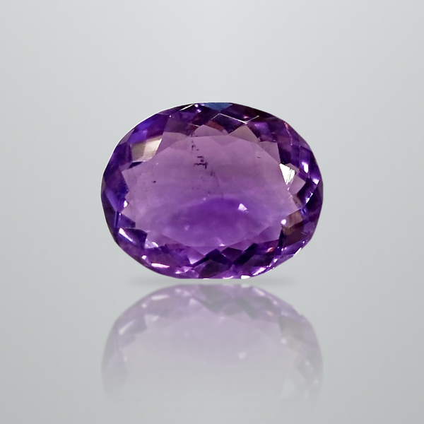 Natural Amethyst (Jamunia) oval mixed cut loose gemstone, IGC certified IGCDKBAJ42144
