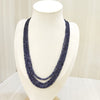 Natural Four Line Blue Sapphire Necklace: Elegance Meets Timeless Beauty image 1