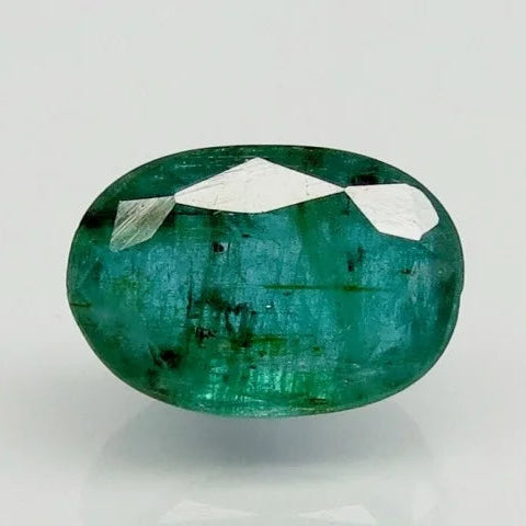 Natural Emerald 9.23 Ratti Govt. Lab Certified | Oval Mixed Cut | Minor Oil TreatmentCertificate No.: 6846D26688 image 0