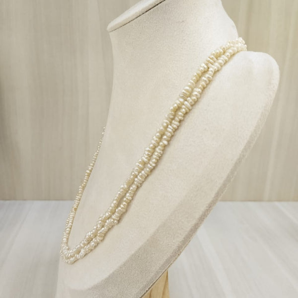 The Natural Pearl Double Line Markus Unusual Shape Necklace: A Bold Fusion of Elegance and Individuality 027 image 2