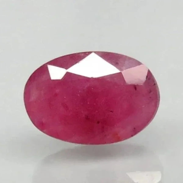 Natural unheated purplish red Ruby (Manik) oval mixed cut loose gemstone, report no. 9498D38424