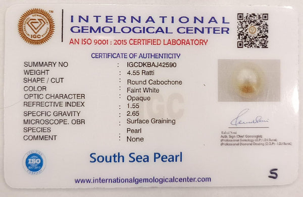 Natural South Sea Pearl – A Symbol of Elegance & Purity Summary No IGCDKBAJ42590 image 2