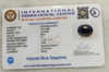 IGC certificate IGCDKBAJ41263 for Natural Blue Sapphire 8.44 Ratti