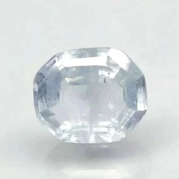 Natural unheated Blue Sapphire (Neelam) octagon step cut loose gemstone, report no. 9498D38431