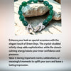 GEMWIX Green Onyx Beaded Bracelet with Crystal-Studded Silver Infinity Clasp, Healing Stone Jewellery for Women image 3
