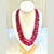 Natural Ruby’s 3 line Tumble shape Neclace image 0