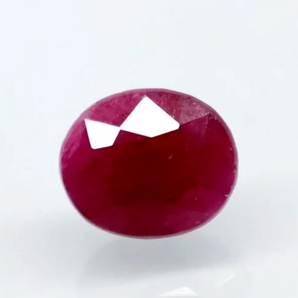 Natural unheated purplish red Ruby (Manik) oval mixed cut loose gemstone, report no. 9581D38698
