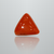 Natural Italian Red Coral (Moonga) triangular cabochon, certified IGCDKBAJ42427