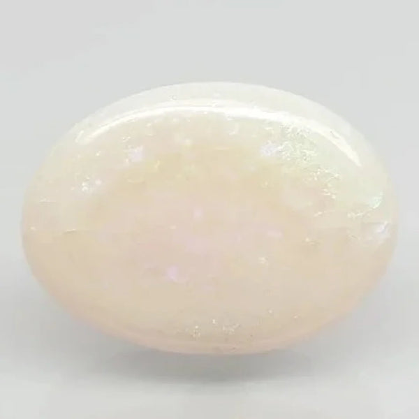 Natural Fire Opal 24.39 ratti oval cabochon loose gemstone, Govt. lab report no. 6938D27115