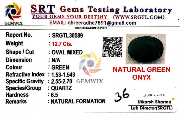 Natural Green Onex | Oval Mixed | SRT Certified No : SRGTL30589 image 2