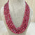 Natural Ruby Tumble Five-Line Beaded Necklace image 0