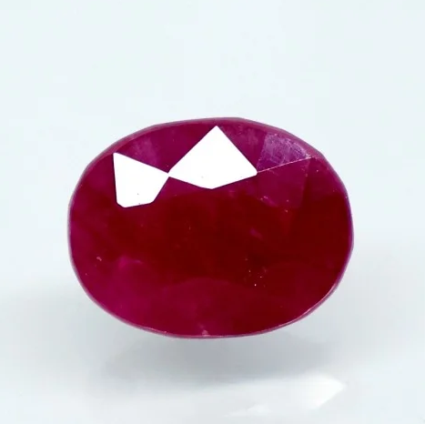 Natural Purplish Red Ruby | Certified Unheated | Oval Mixed Cut | 6.40 RT | Report No. 9581D38700 image 0