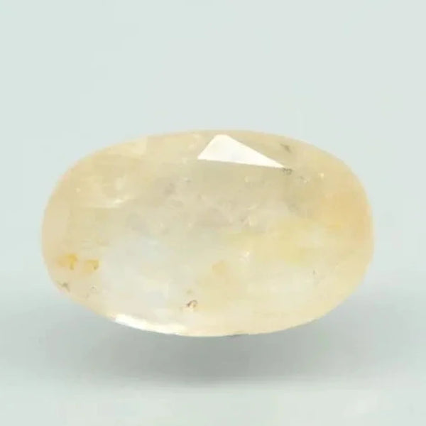 Natural Yellow Sapphire (Pukhraj) oval mixed cut loose gemstone, report no. 10701D43167