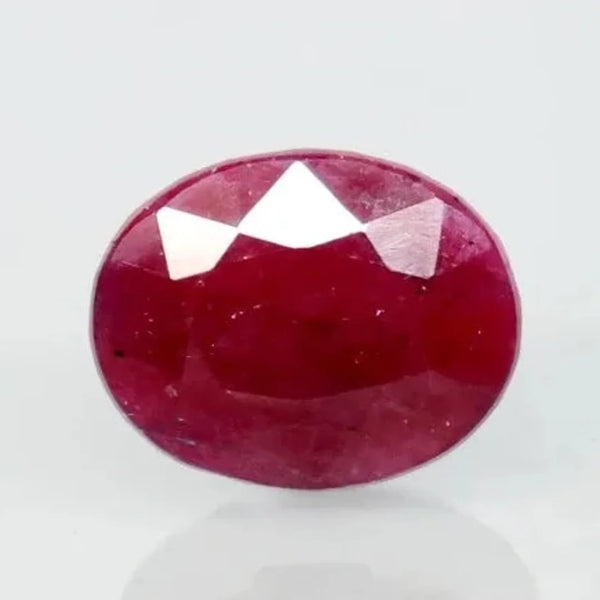 Natural untreated Ruby (Manik) oval cut loose gemstone, report no. 10749D43356