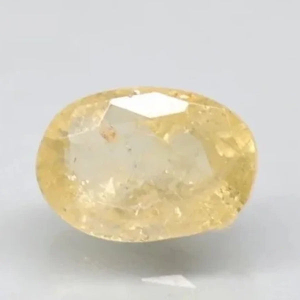 Natural Yellow Sapphire (Pukhraj) oval mixed cut loose gemstone, report no. 10828D43700
