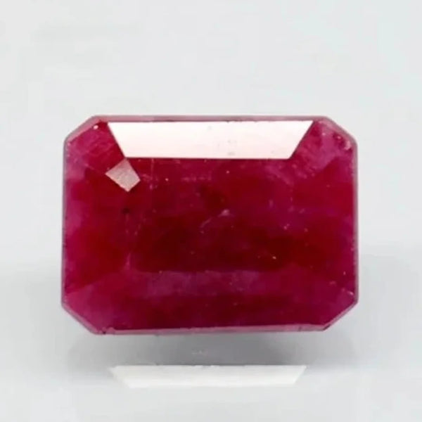 Natural untreated Ruby (Manik) octagon step cut loose gemstone, report no. 10828D43701