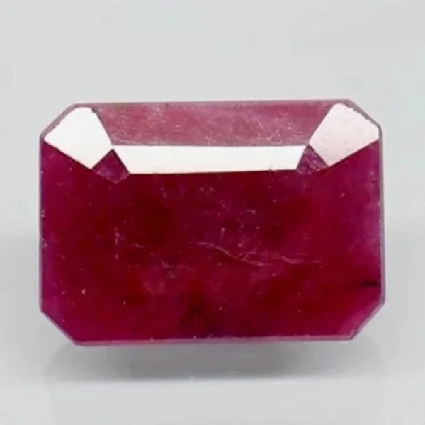 Natural untreated Ruby (Manik) octagon step cut loose gemstone, report no. 10847D43813
