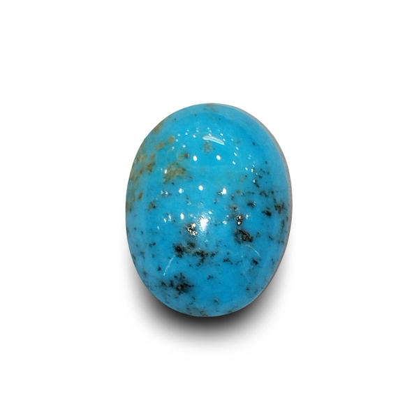 Natural Turquoise (Firoza) oval cabochon loose gemstone, IGC certified IGCDKBAJ44721