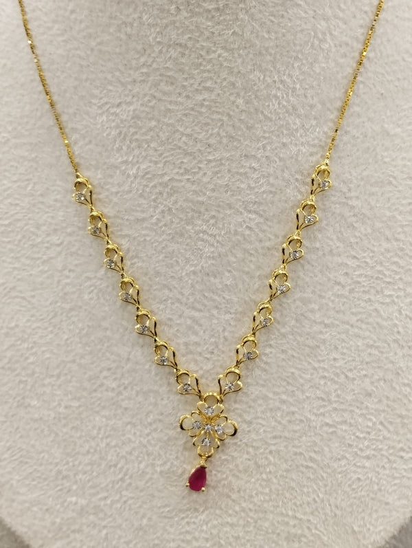 Minimalist Diamond Necklace in 14K Gold – 0.10 Carat image 0