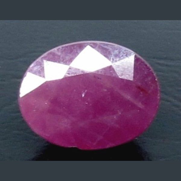 Natural purplish red Ruby (Manik) oval mixed cut loose gemstone, report no. 12939D53307