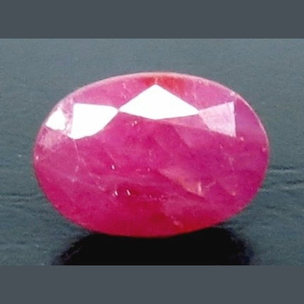Natural purplish red Ruby (Manik) oval mixed cut loose gemstone, report no. 12939D53309