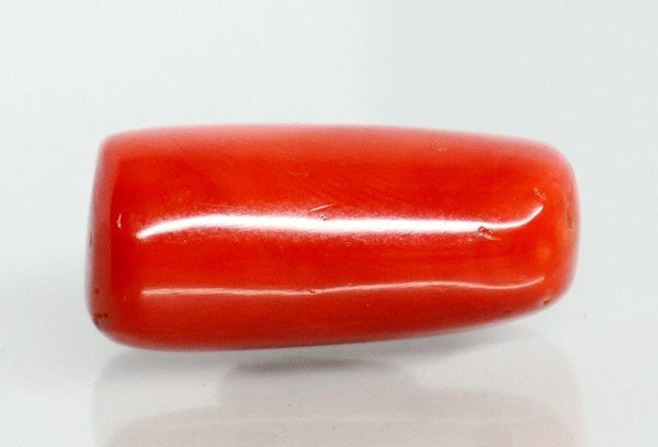 Natural Italian Red Coral (Moonga) cylindrical specimen, report no. 12992D53460
