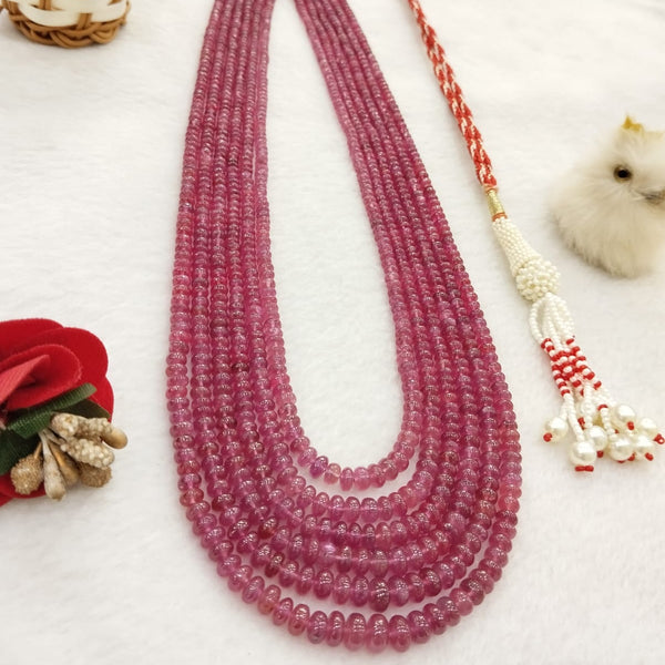 Natural Ruby Six Line Beaded Necklace: A Symbol of Elegance and Passion image 3