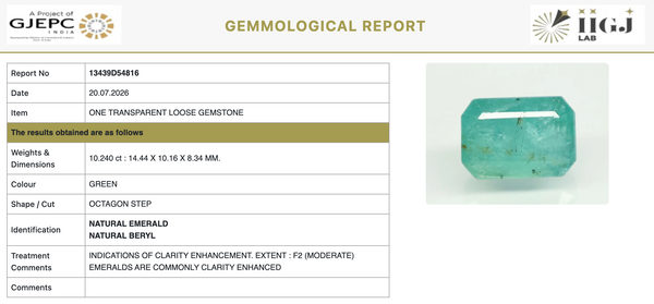 Natural Emerald | Govt. Lab Certified | Oval Mixed Cut No. 13439D54816