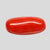 Natural Italian Red Coral (Moonga) oval cabochon, report no. 13487D55344