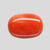 Natural Italian Red Coral (Moonga) oval cabochon, report no. 13487D55345
