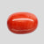Natural Italian Red Coral (Moonga) oval cabochon, report no. 13487D55346