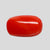 Natural Italian Red Coral (Moonga) oval cabochon, report no. 13762D56717