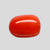 Natural Italian Red Coral (Moonga) oval cabochon, report no. 13762D56718