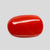 Natural Italian Red Coral (Moonga) oval cabochon, report no. 13762D56720